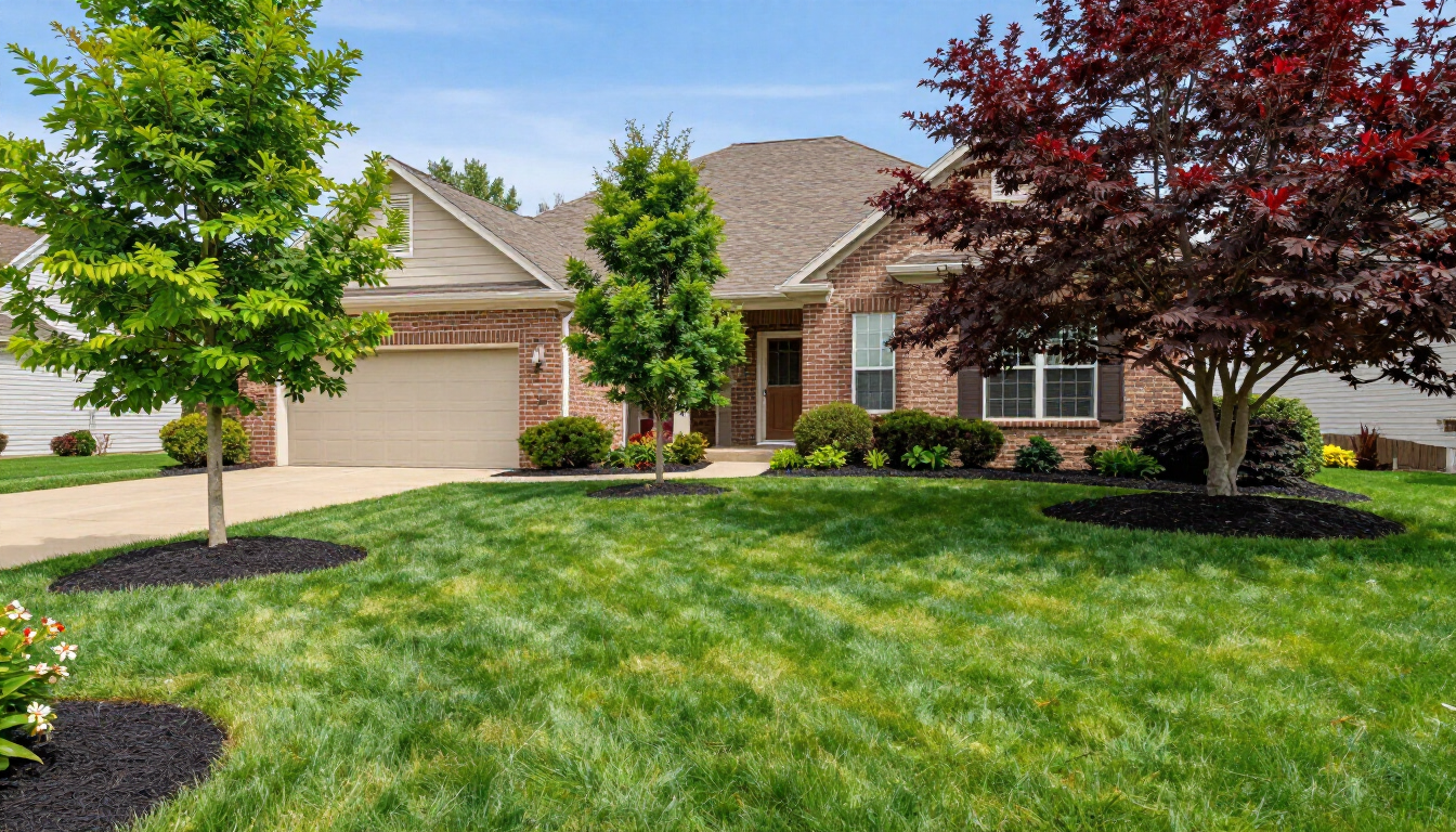 Healthy landscaped yard