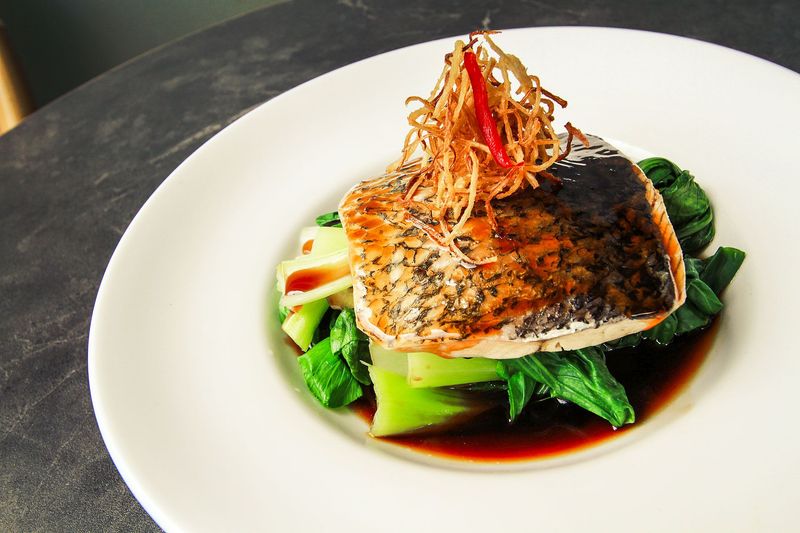 Steamed Barramundi with Garlic & Ginger Sauce at 21 Thai Restaurant Rozelle/Balmain