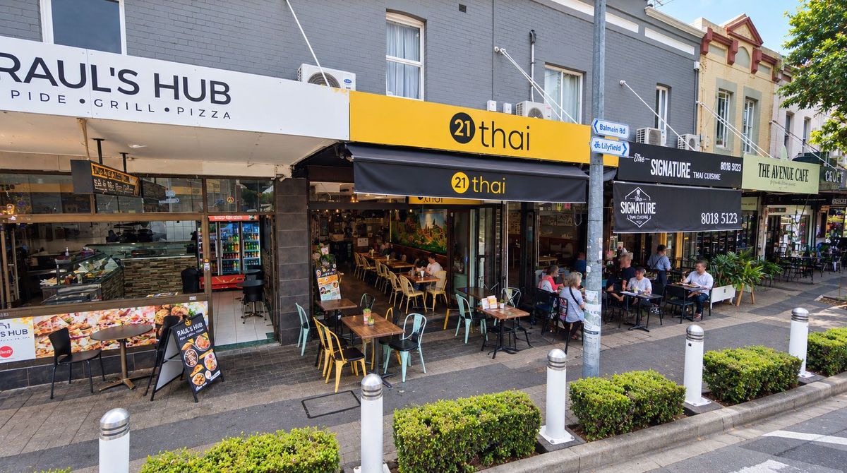 Front shop at 21 Thai Restaurant Rozelle/Balmain