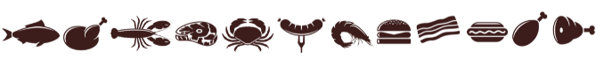 A blurred image of a row of objects on a white background.