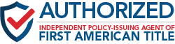 Authorized independent policy-issuing agent of first american title logo