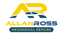 Logo for Allan Ross Mechanical Repairs featuring stylized yellow letters 