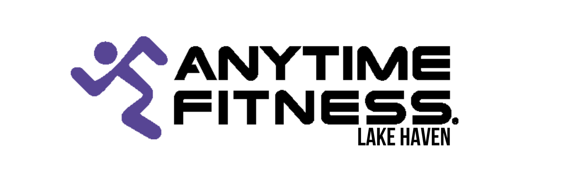 Anytime Fitness Lake Haven logo in purple and black