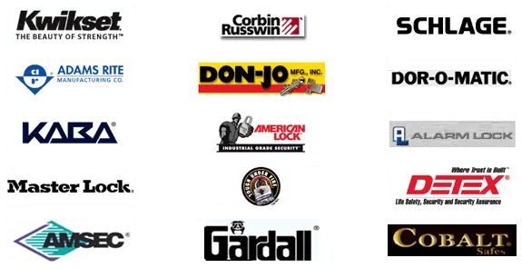 A bunch of logos on a white background including kwikset A bunch of logos on a white background including kwikset
