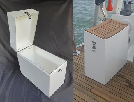 GRP fibreglass yacht helm seat moulding manufactured by Henleycraft Ltd Portsmouth
