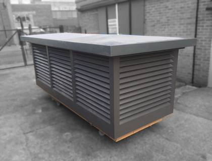 Bespoke GRP fibreglass louvre roof feature for residential property CAD designed and manufactured by Henleycraft Ltd Portsmouth