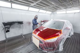 Painting The Car Red — Mildura, VIC — Mel Schmidt Panel Works Painting The Car Red — Mildura, VIC — Mel Schmidt Panel Works