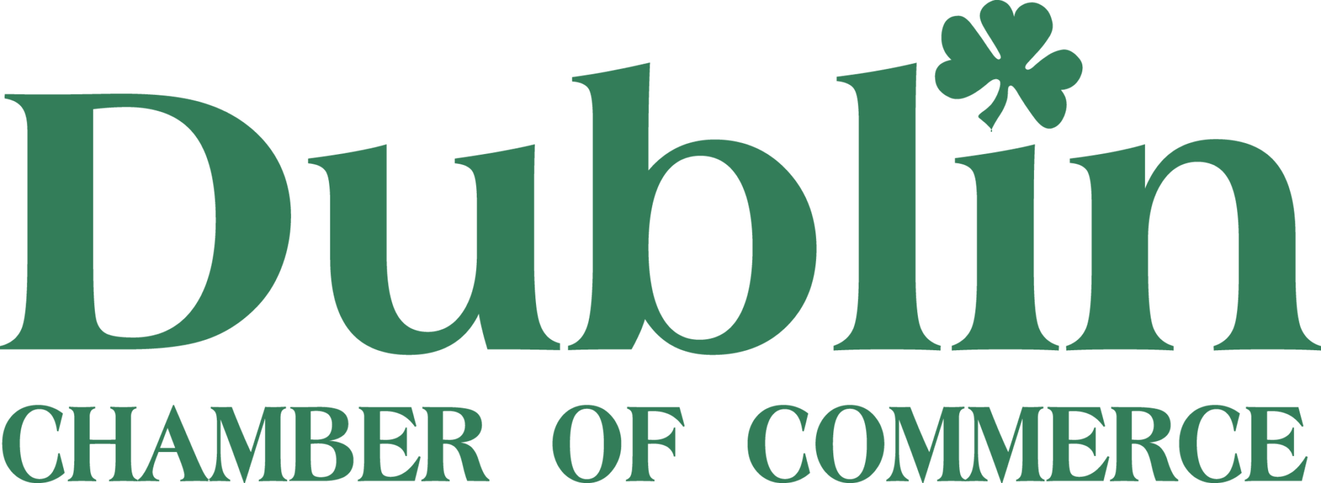 Logo for the Dublin Chamber of Commerce featuring the word