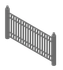 An isometric view of a fence on a white background in Columbus