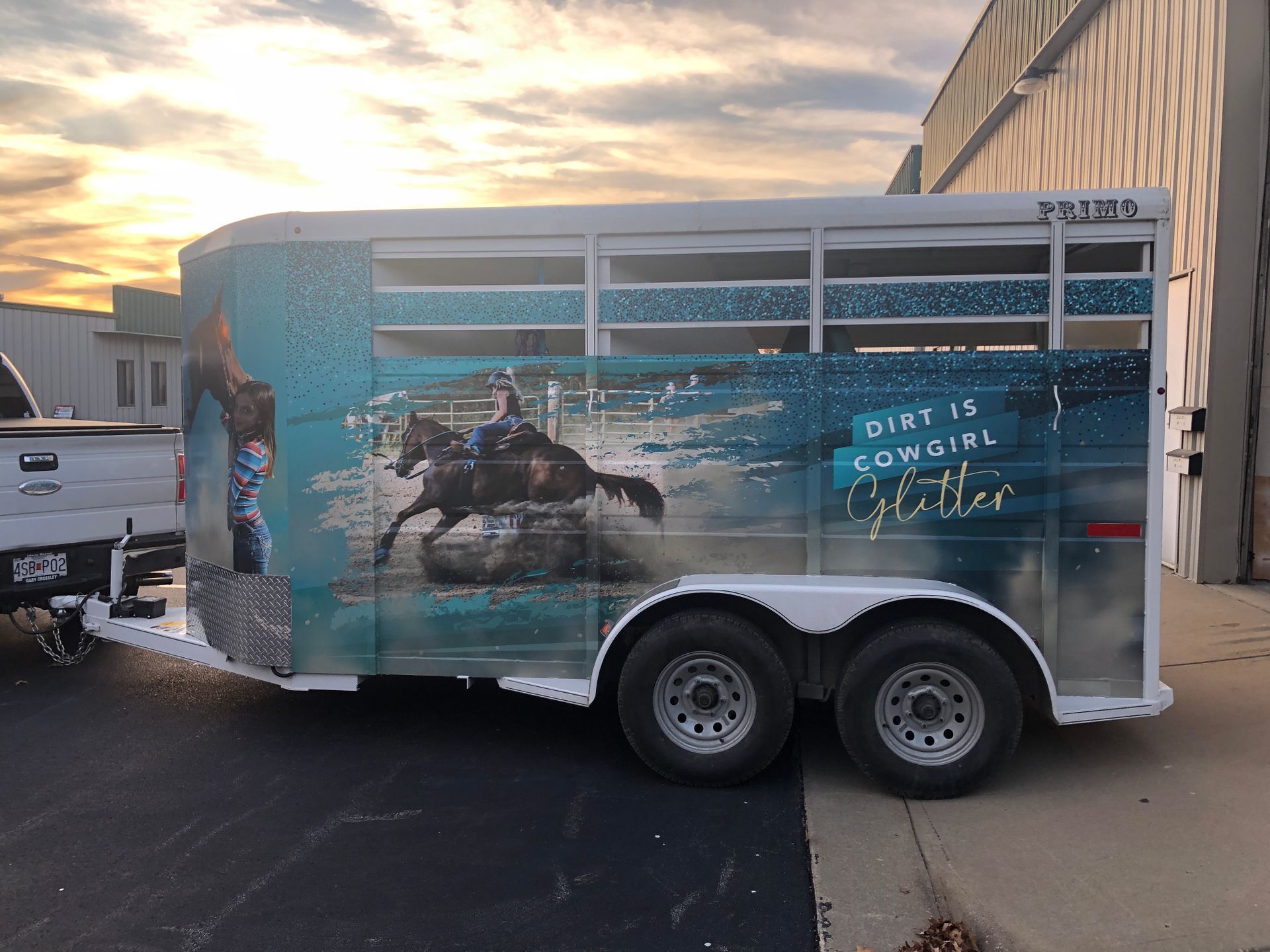 Custom vehicle wrap for a local business, designed and installed by HJ Design KC
