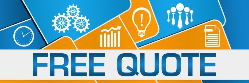 Blue and orange graphic with