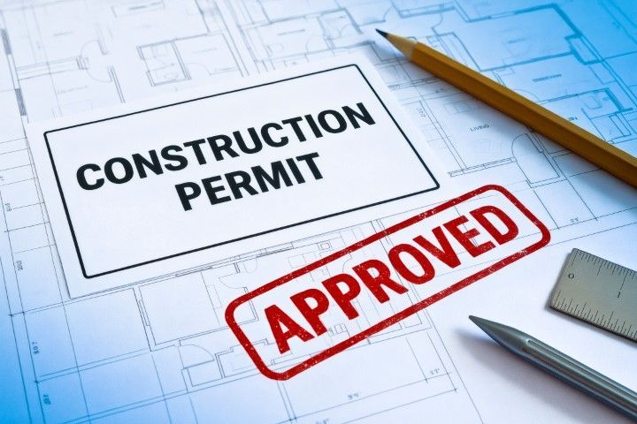 Construction plans with a