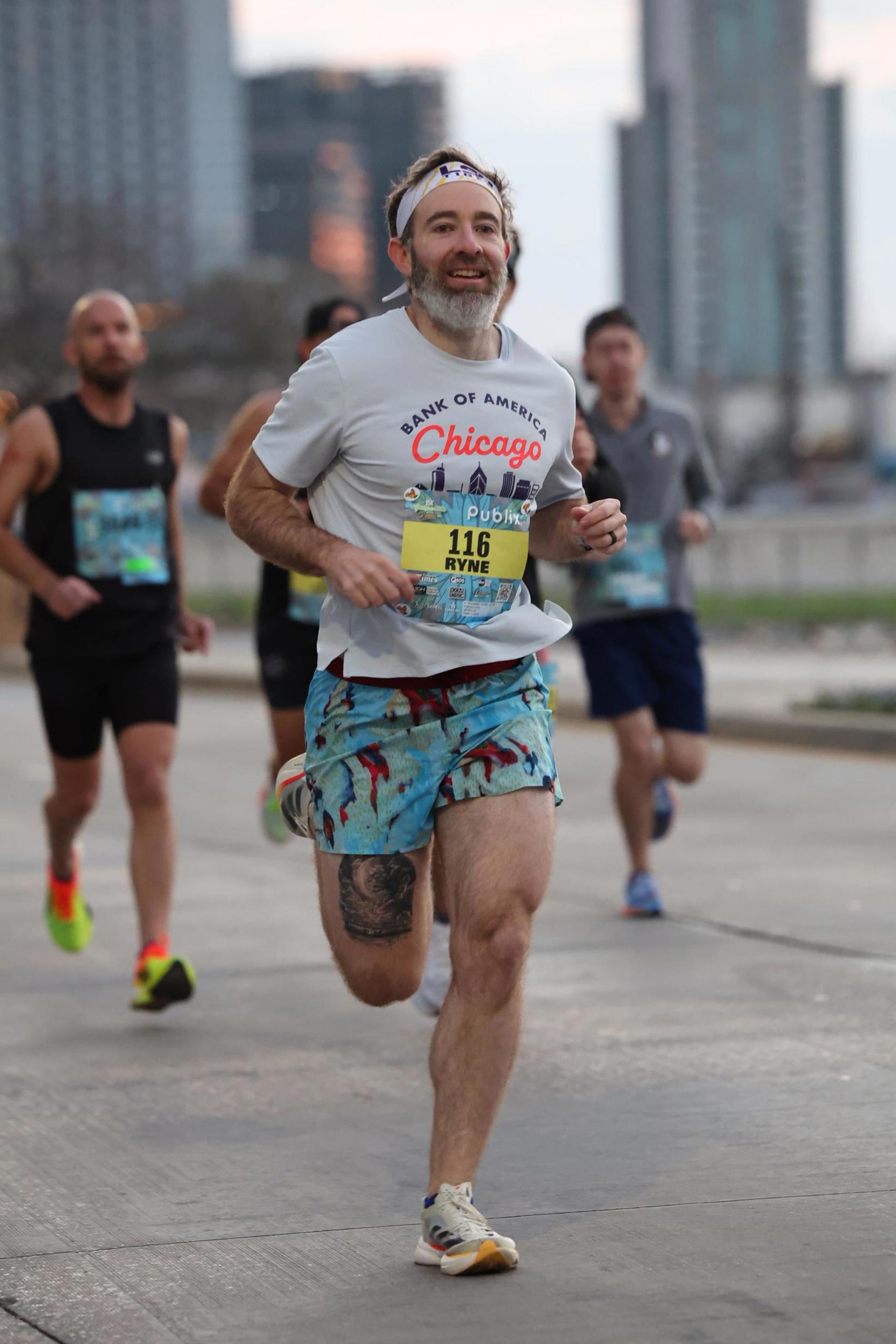 Runner competing in a road race