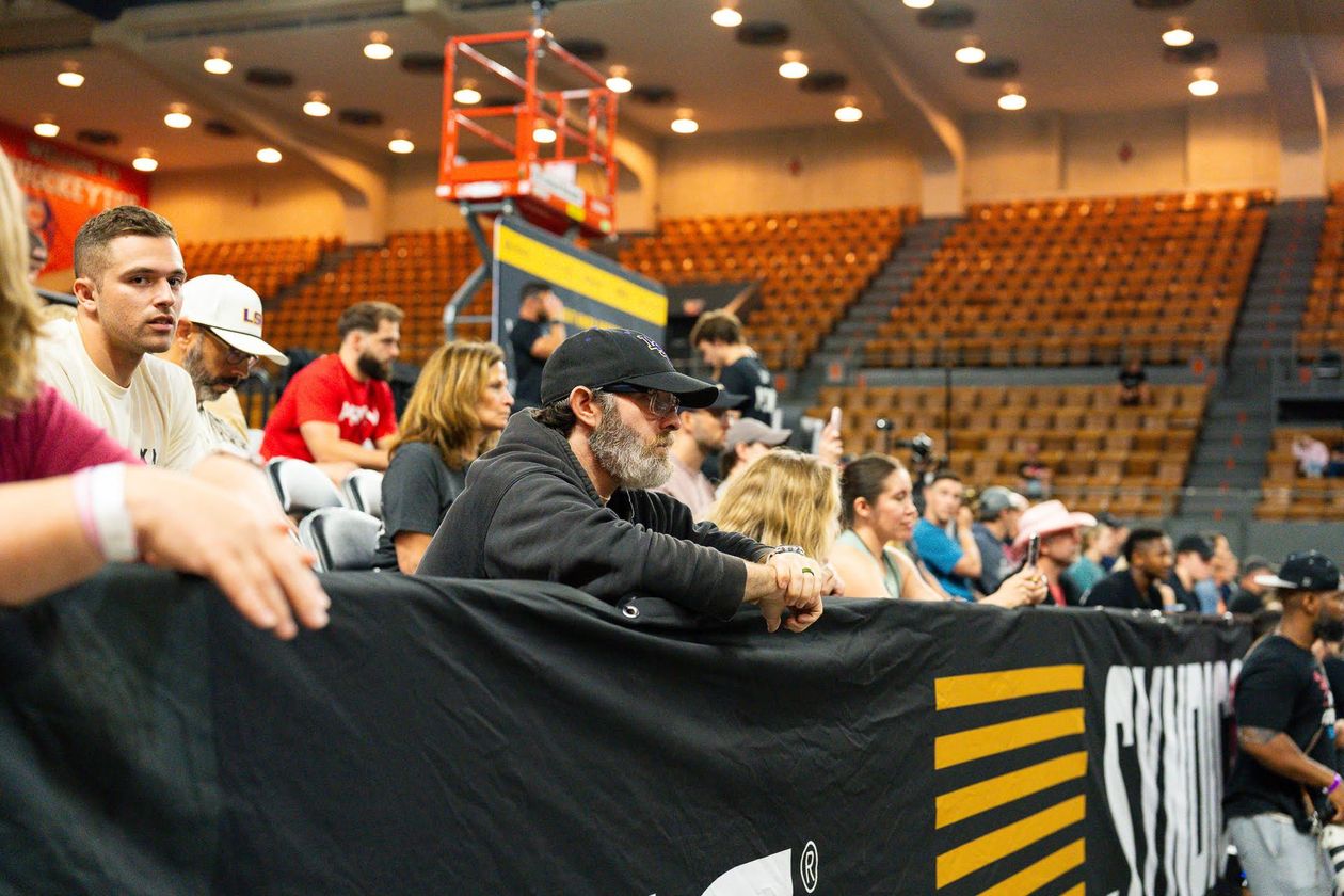 Ryne Sullivan coaching at a CrossFit competition