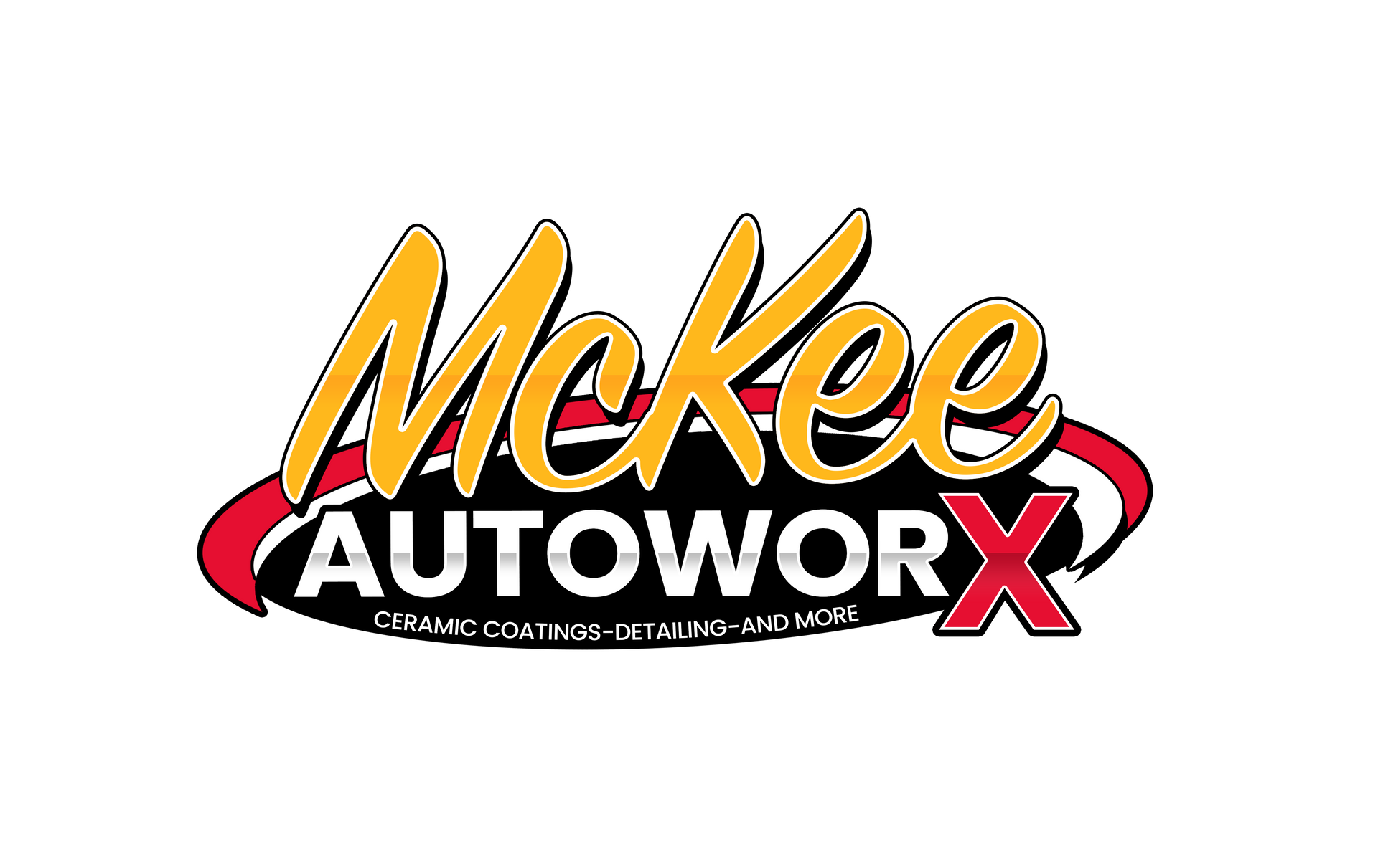 McKee Autoworx logo in yellow, black, and red text on a white background