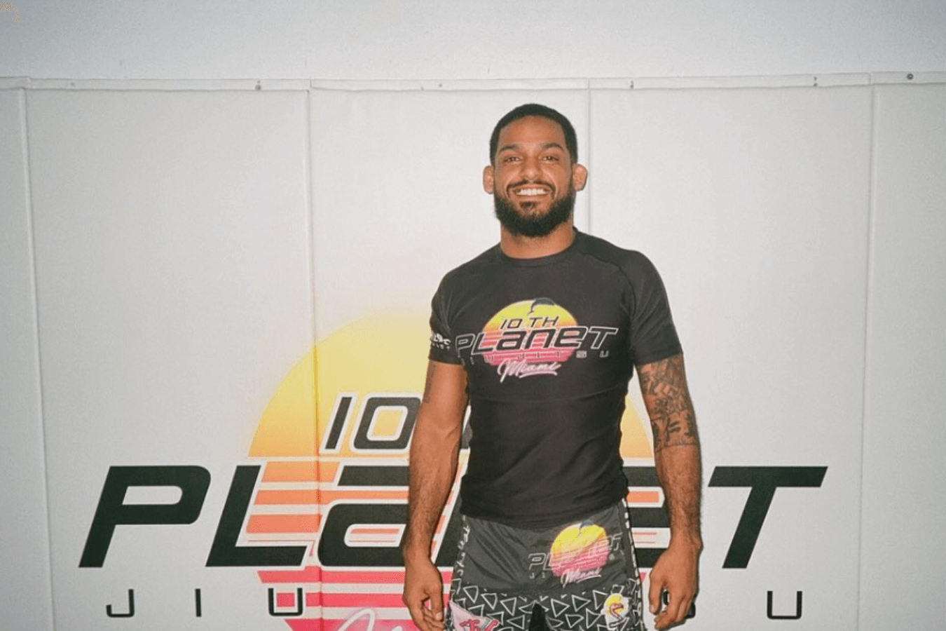 Adults training No-Gi Jiu-Jitsu at 10th Planet Jiu-Jitsu Miami near Miramar, FL to build energy and focus