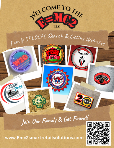 Promotional flyer for the BNC family website with several logo images and the text “Welcome to the BNCs”