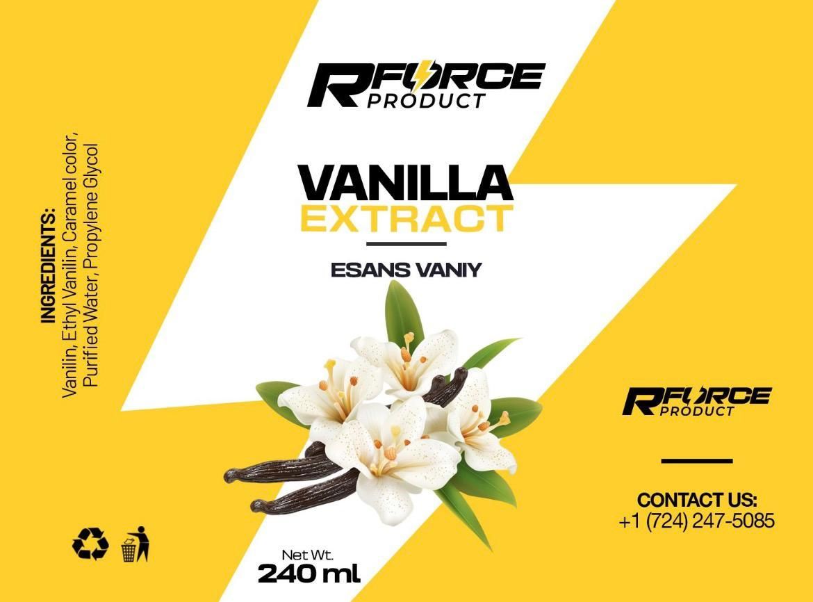 RForce Vanilla Extract – 240 ml (Esans Vaniy)