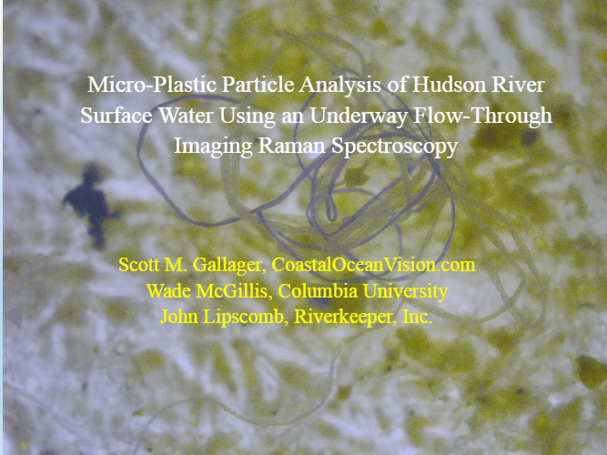 Micro-plastic particle analysis of hudson river surface water using an underway flow-through imaging raman spectroscopy
