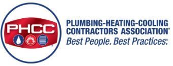 Logo of the Plumbing-Heating-Cooling Contractors Association with text 
