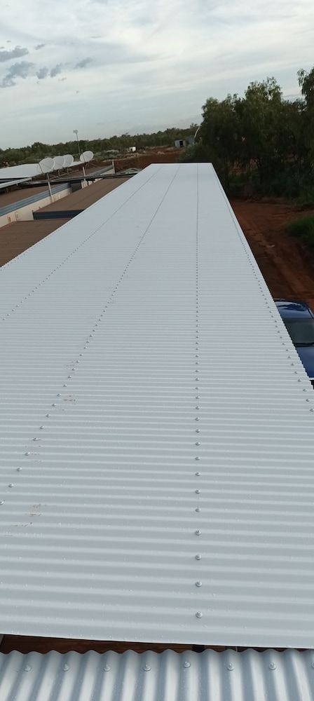 White Corrugated Metal Roof — KNG Roofing And Construction in Darwin, NT