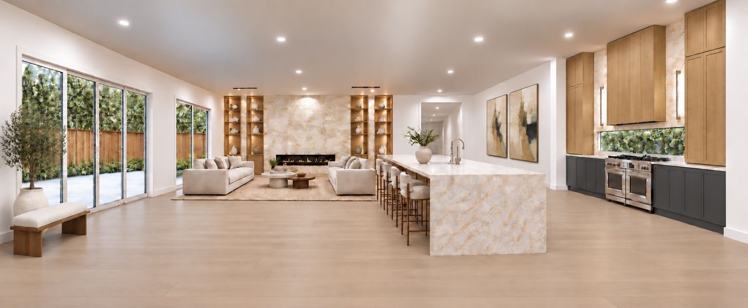 Living area detail from Bomar interior rendering