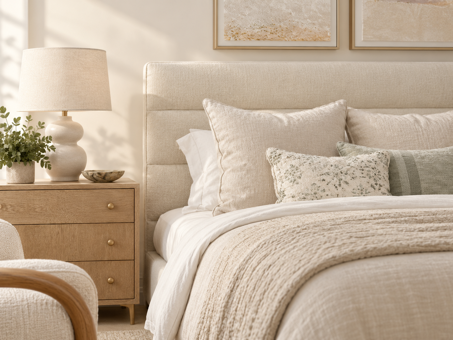 Illustrative primary bedroom concept inspired by Driscoll