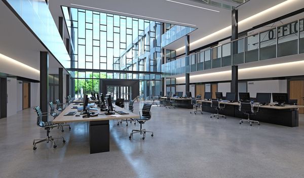 Modern open plan office space