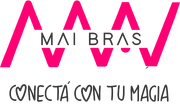 Logo para Mai Bras en rosa y negro. El texto lee 