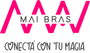Logo para Mai Bras en rosa y negro. El texto lee 