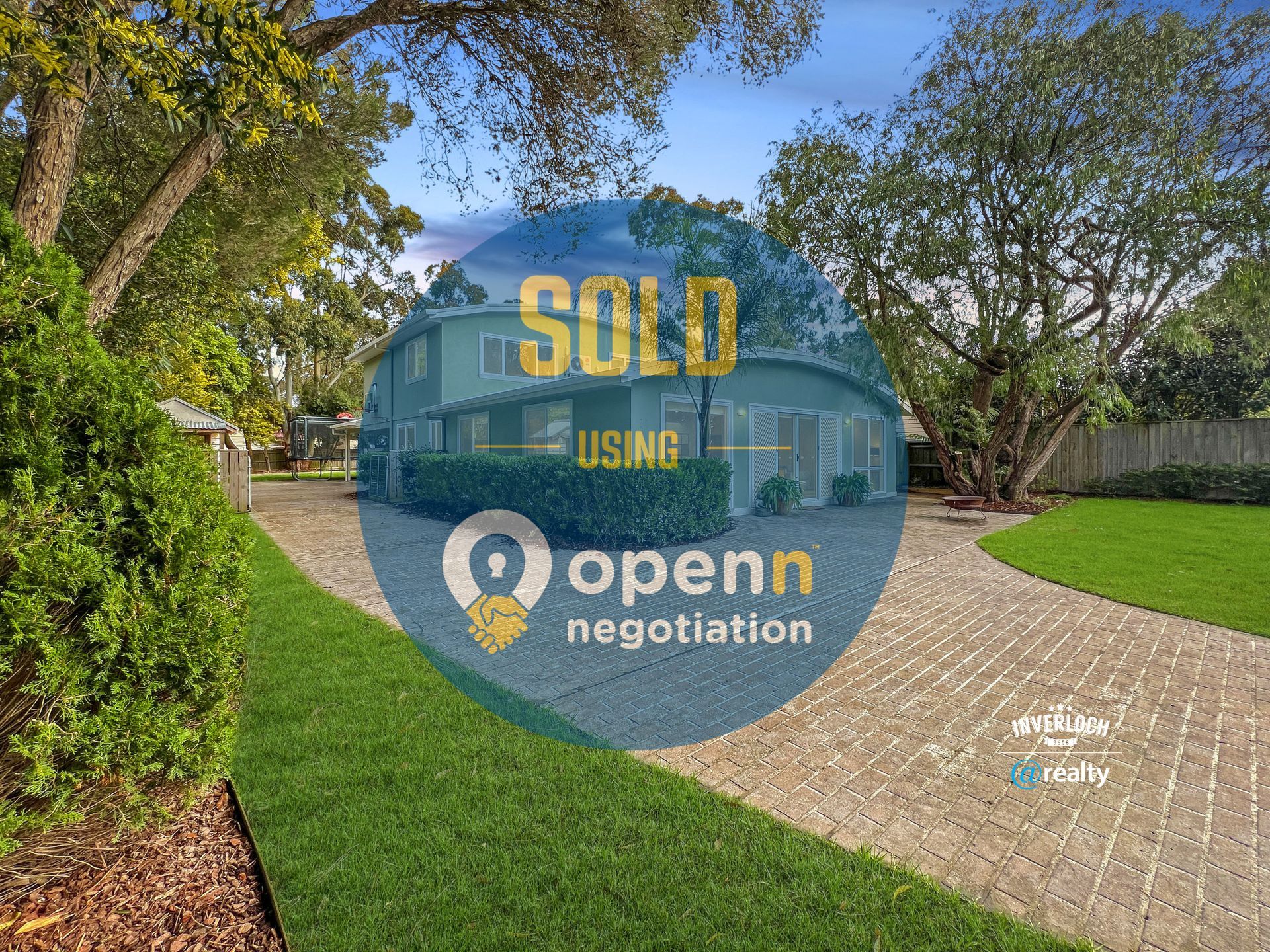 A picture of a house that has been sold using openn negotiation