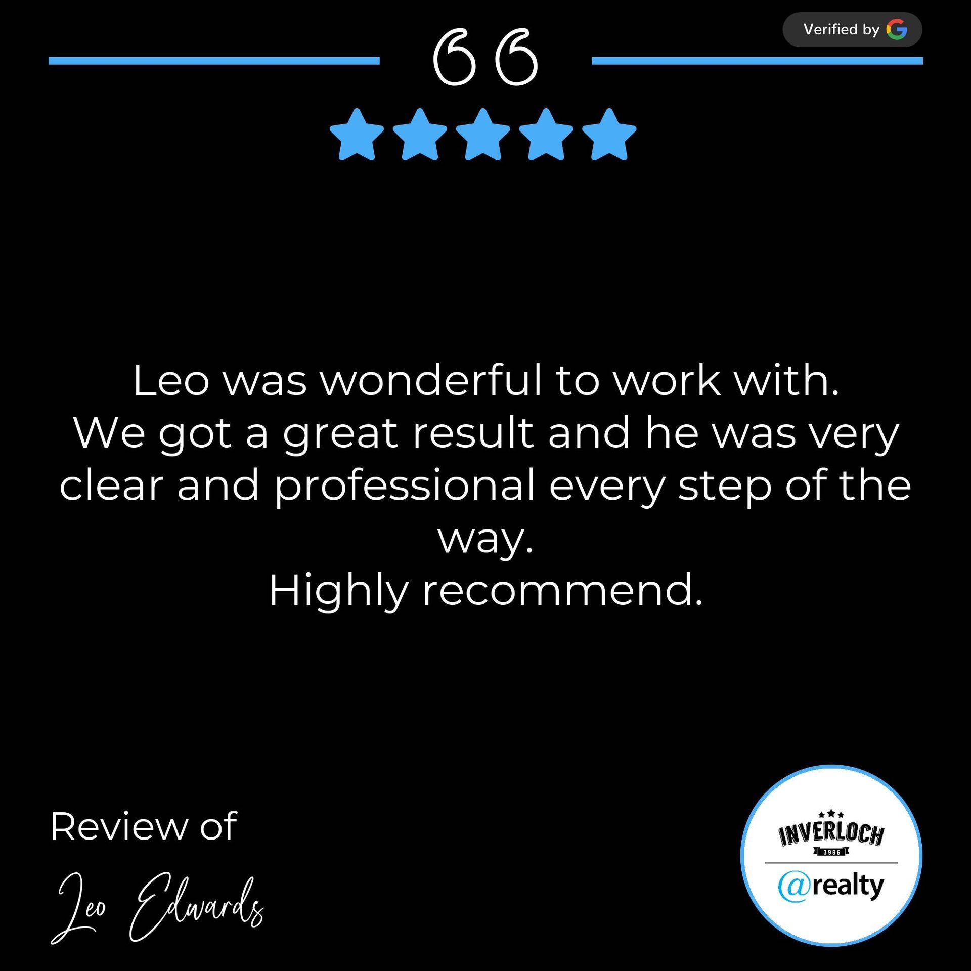 Leo was wonderful to work with , we got a great result and he was very clear and professional every step of the way.