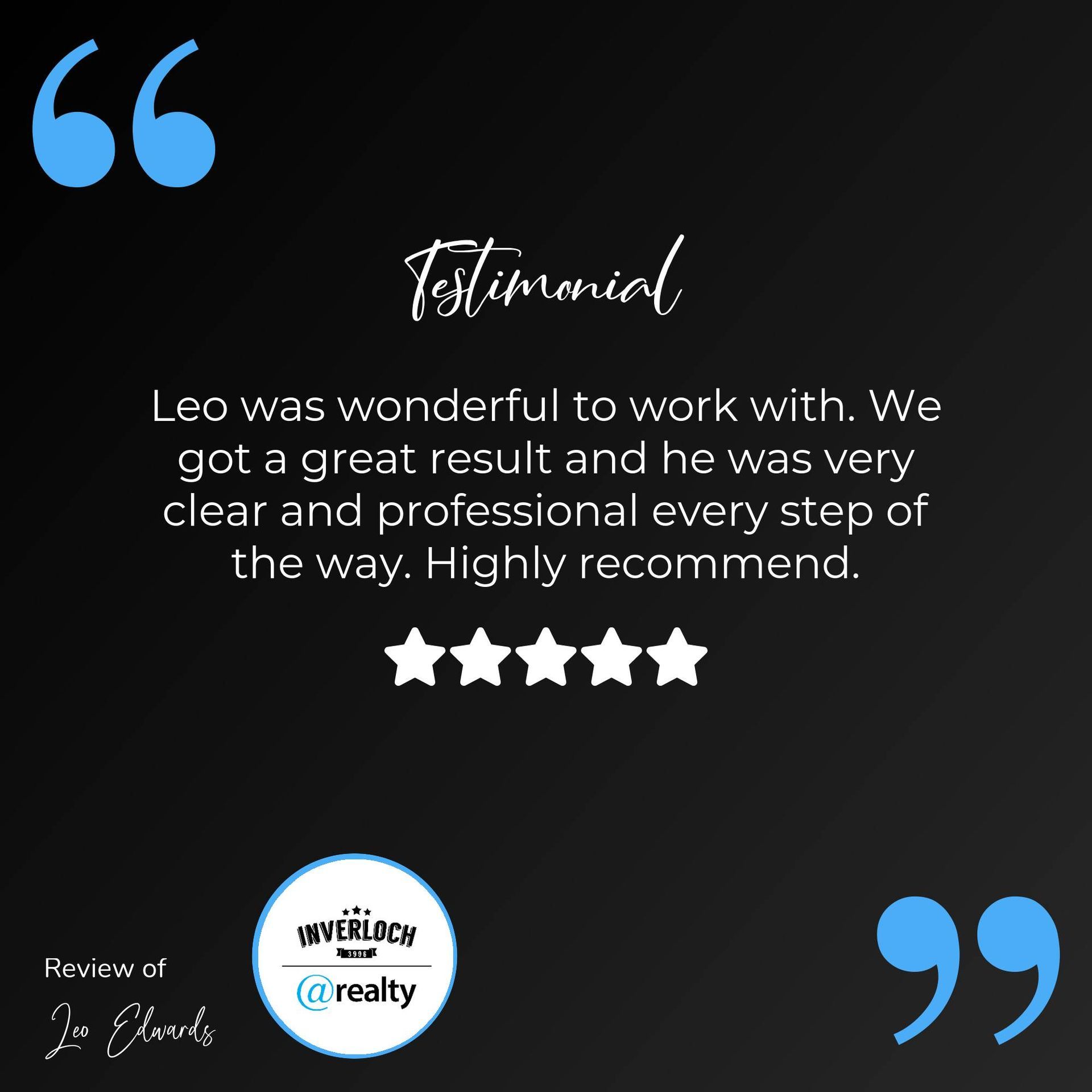Leo was wonderful to work with . we got a great result and he was very clear and professional every step of the way.