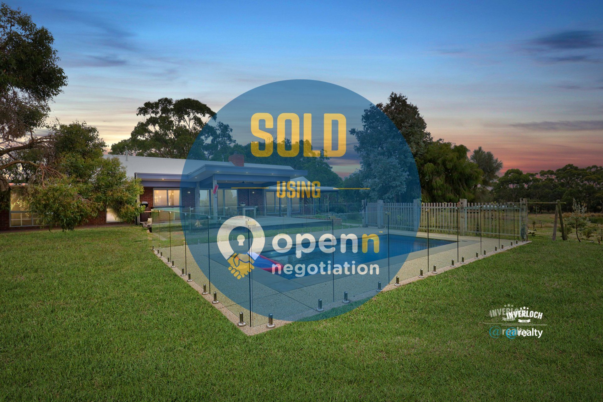 An artist 's impression of a house that has been sold.