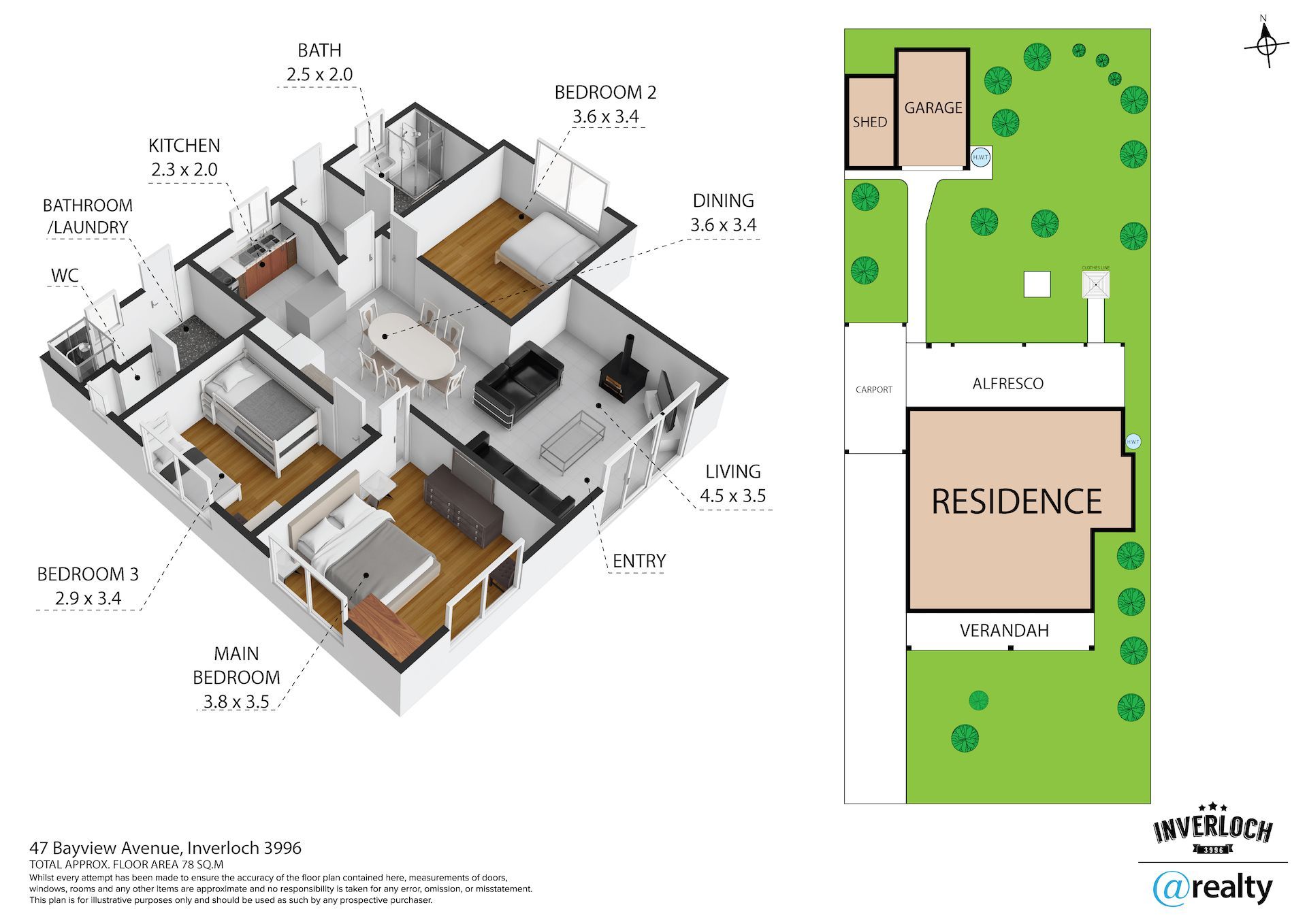 An aerial view of a house with the word residence on it
