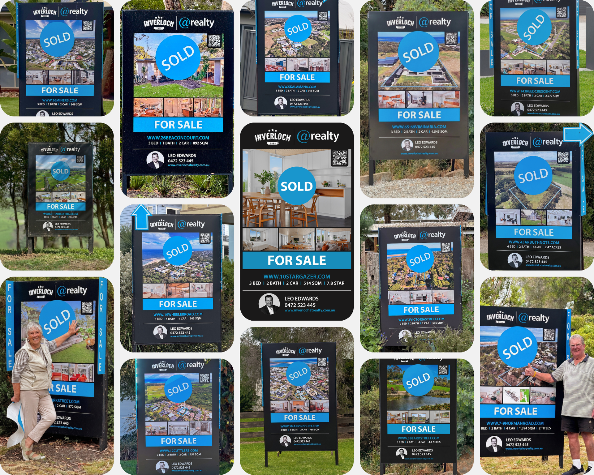 Real Estate Marketing Signboard in Inverloch with QR Code