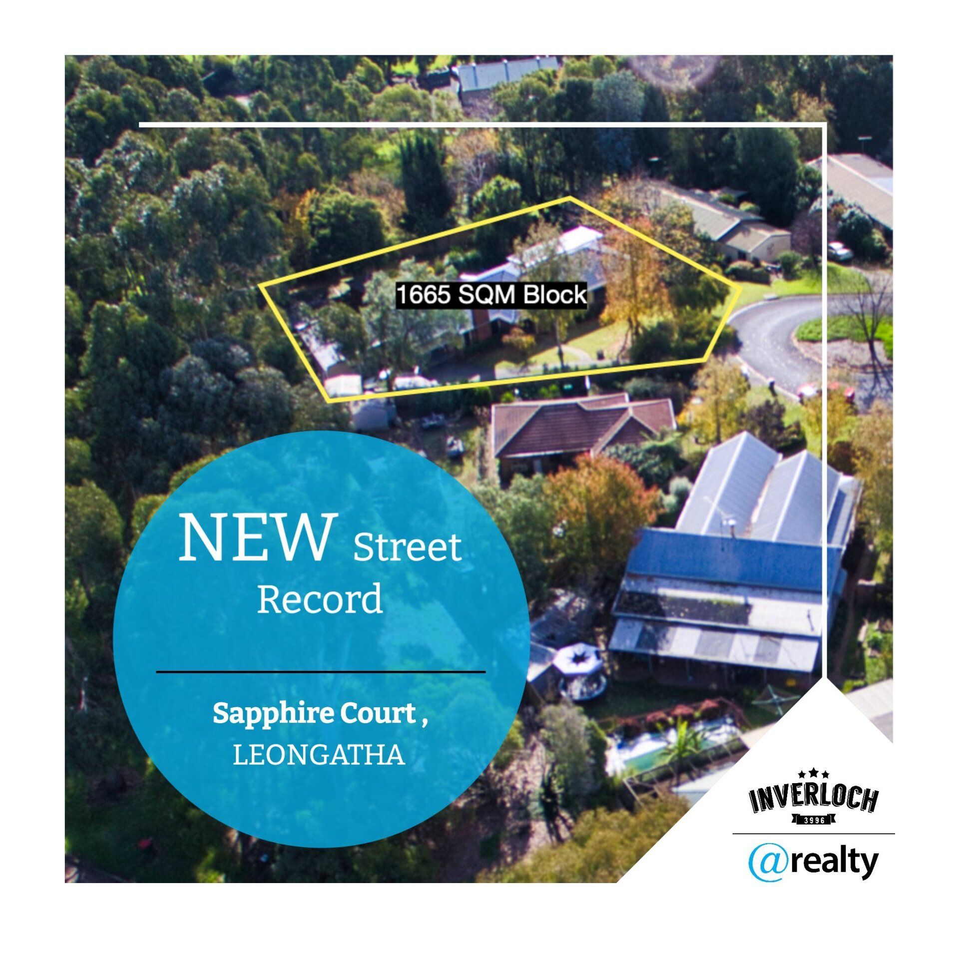 An advertisement for a new street record in sapphire court