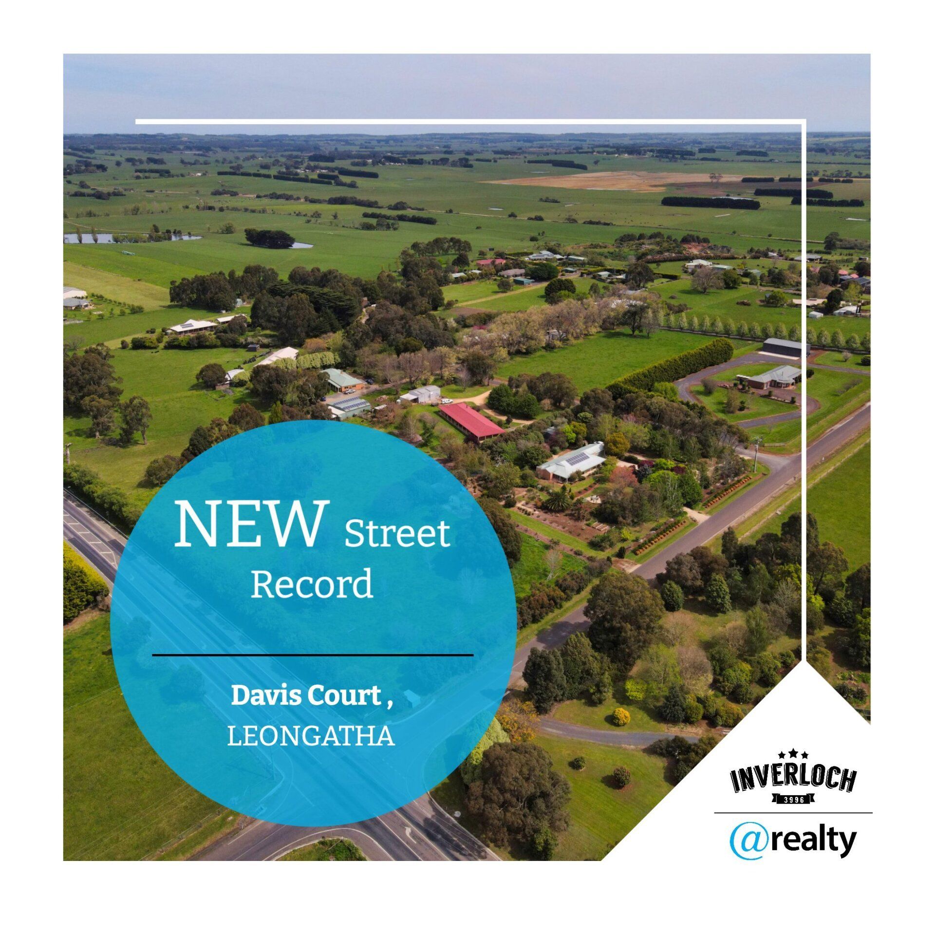 An advertisement for a new street record in davis court