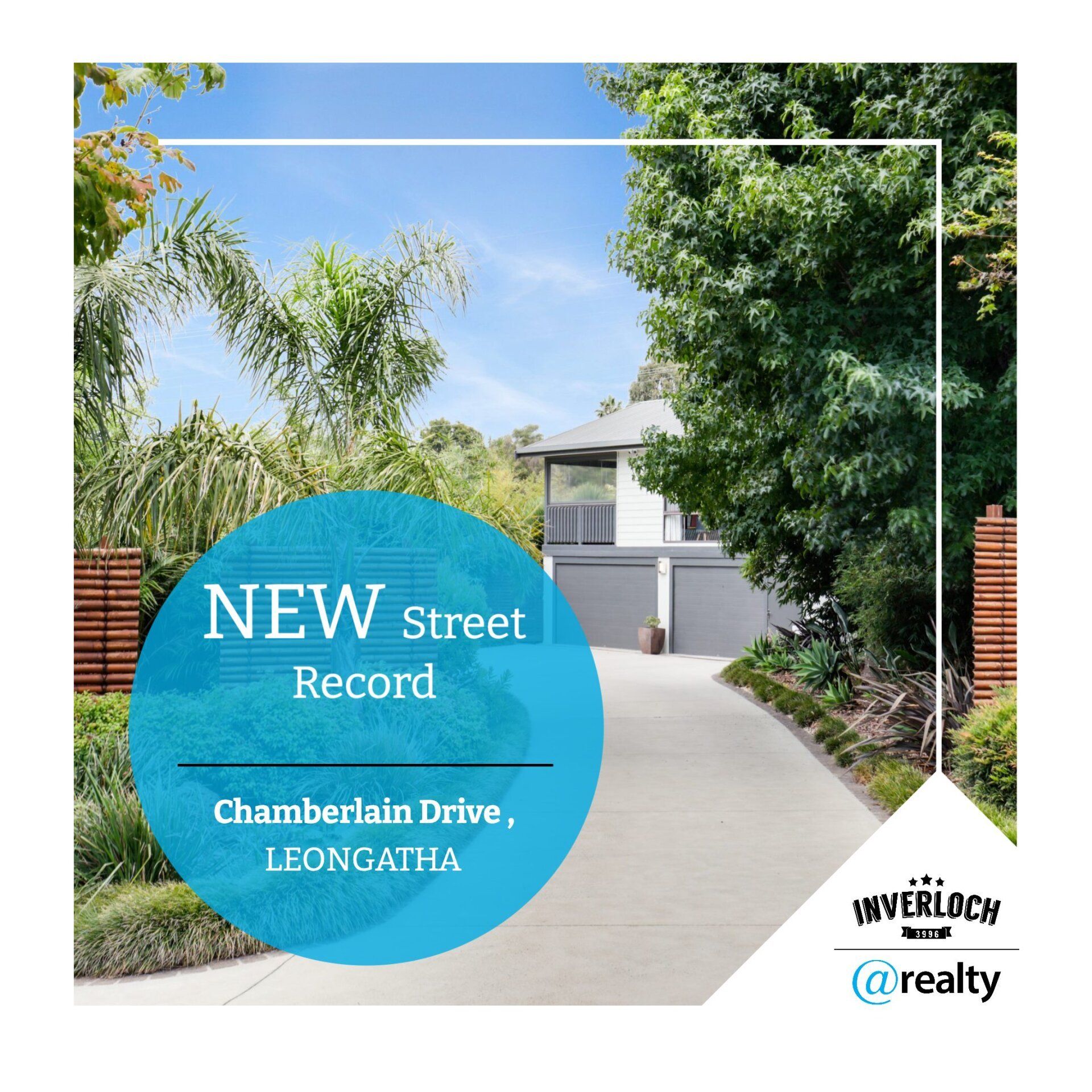 An ad for a new street record in chamberlain drive