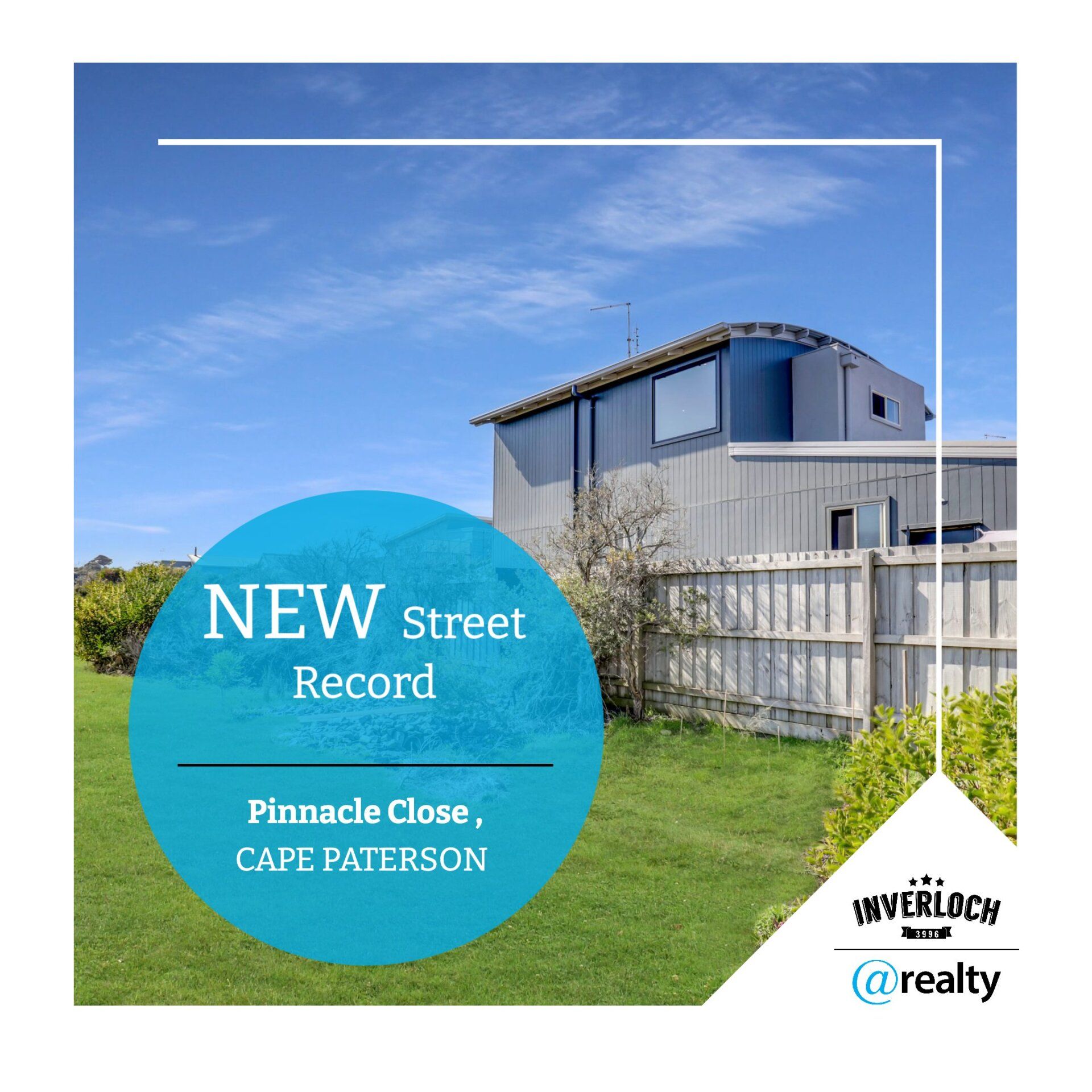 An ad for a new street record in pinnacle close cape paterson