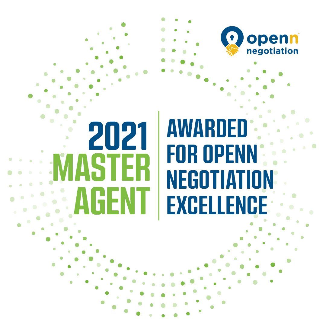 A poster that says `` 2021 awarded for openn negotiation excellence ''.