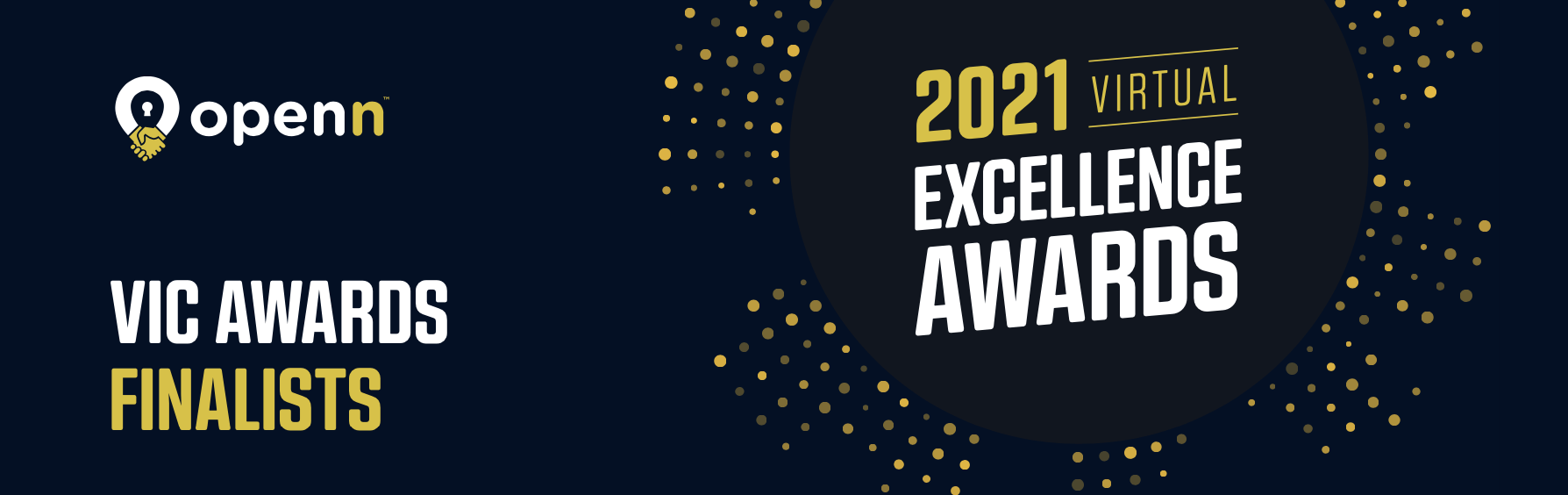 A banner for the 2021 virtual excellence awards