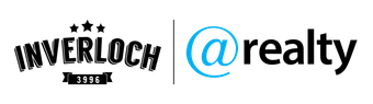 Inverloch Realty logo with black text and blue “@realty” on a white background