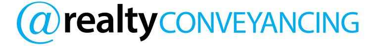 A logo for a real estate company called realty conveyancing