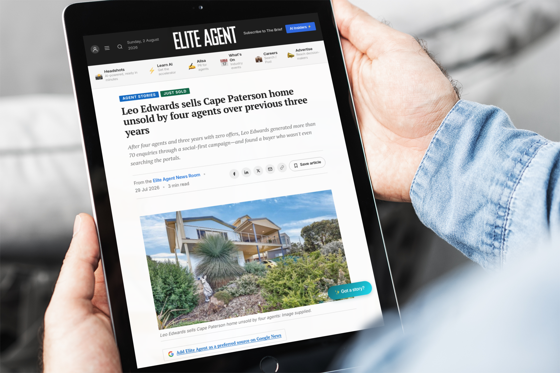 Leo Edwards Sells Cape Paterson Home Unsold By Four Agents Over Previous three Years