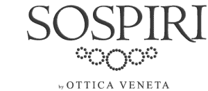 A black and white logo for sospiri by ottica veneta