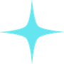 A blue star with four points on a white background.