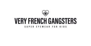 A logo for very french gangsters super eyewear for kids