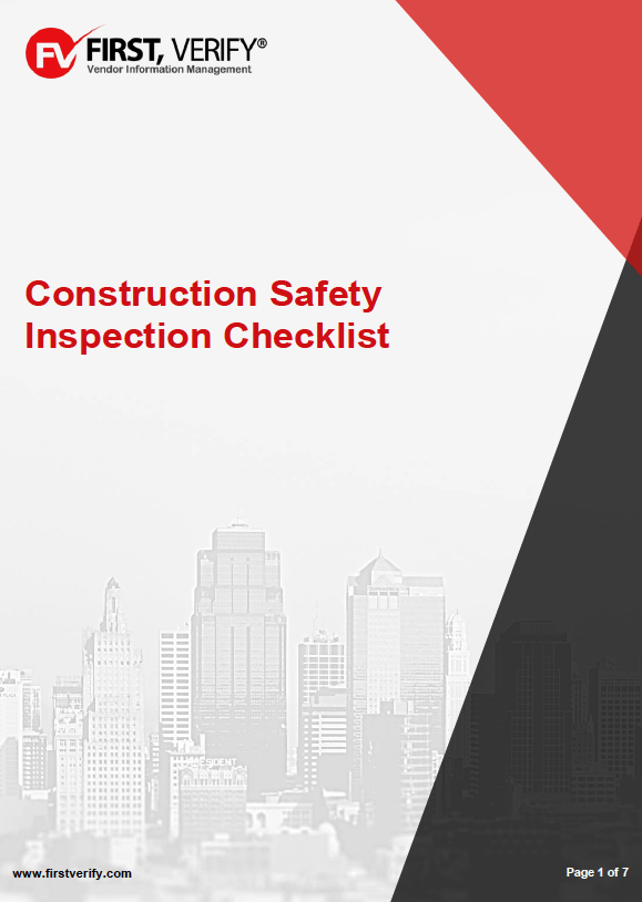 The cover of a construction safety inspection checklist.