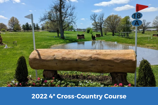 A sign for the 2022 4 star cross country course